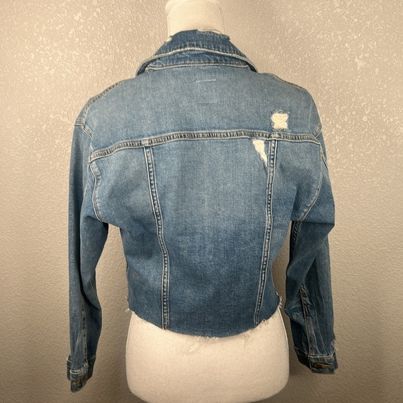 Joe's for Taylor Hill Denim Classic 90's Y2K Distressed Jean Jacket Size XS - Picture 4 of 7